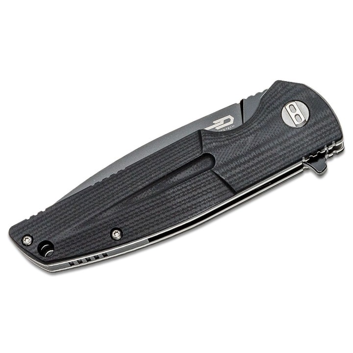 Couteau Bestech Fin Black Lame Acier 14C28N Manche G10 IKBS Linerlock Clip BTKG34A3 - Livraison Gratuite