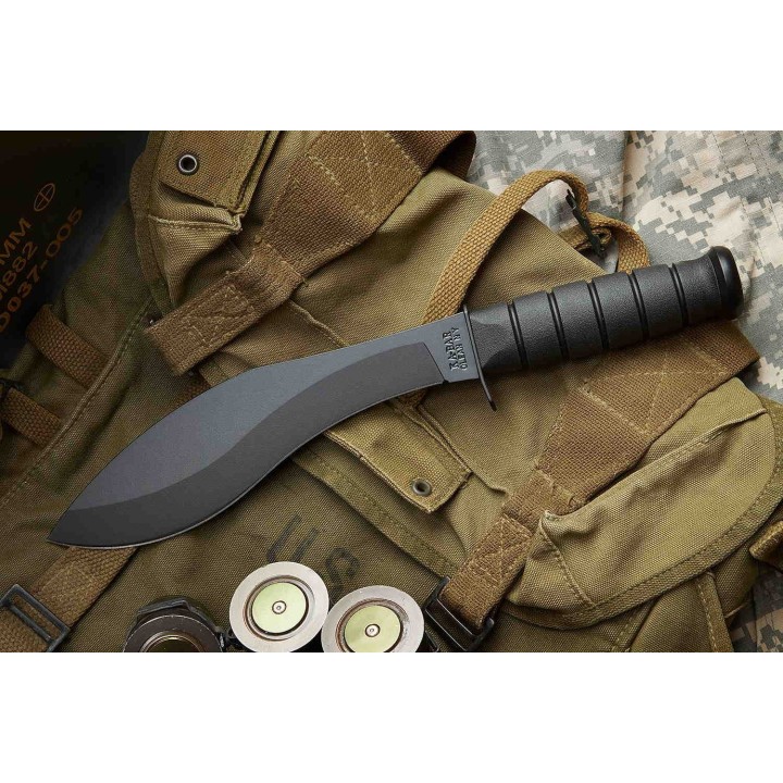 Couteau Kukri KaBar Combat Kukkri Acier Carbone 1095 Manche Kraton KA-BAR Made In USA KA1280 - Livraison Gratuite