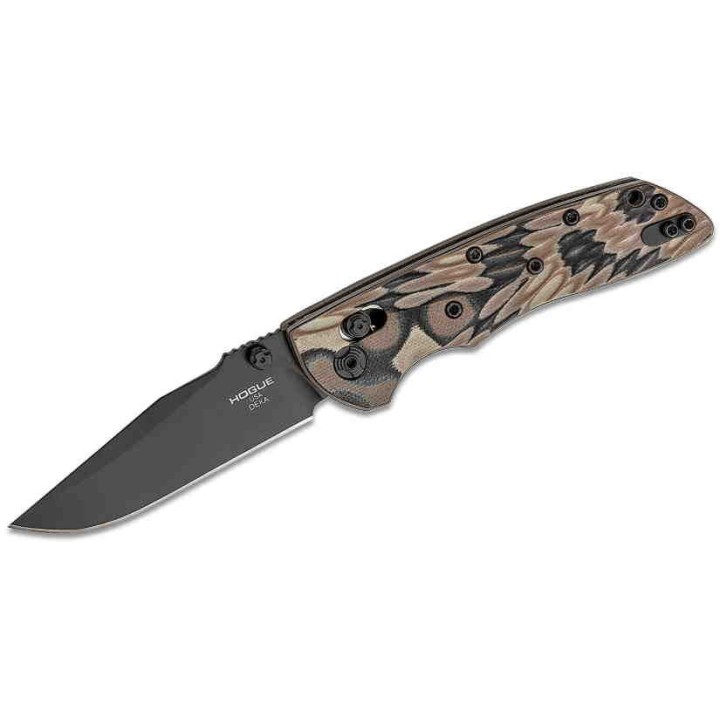 Couteau Hogue Deka ABLE Lock Camo Lame Acier CPM-20CV Manche G10 Clip Made USA HO24277 - Livraison Gratuite