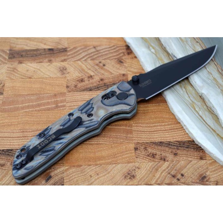 Couteau Hogue Deka ABLE Lock Camo Lame Acier CPM-20CV Manche G10 Clip Made USA HO24277 - Livraison Gratuite