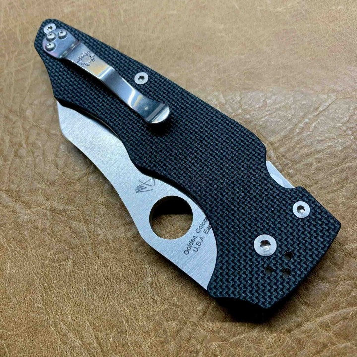 Couteau Spyderco YoJumbo Lame Acier S30V Manche G10 Compression Lock Clip Made USA SC253GP - Livraison Gratuite