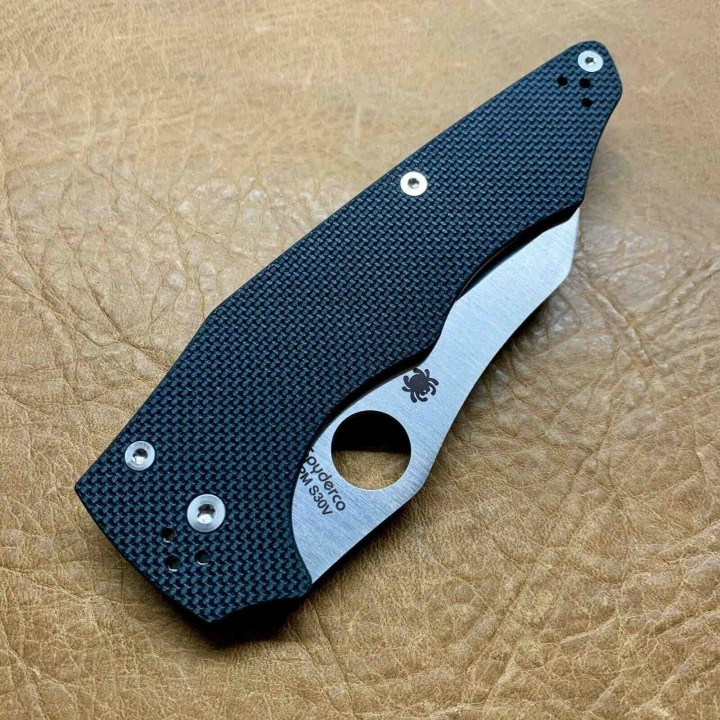 Couteau Spyderco YoJumbo Lame Acier S30V Manche G10 Compression Lock Clip Made USA SC253GP - Livraison Gratuite