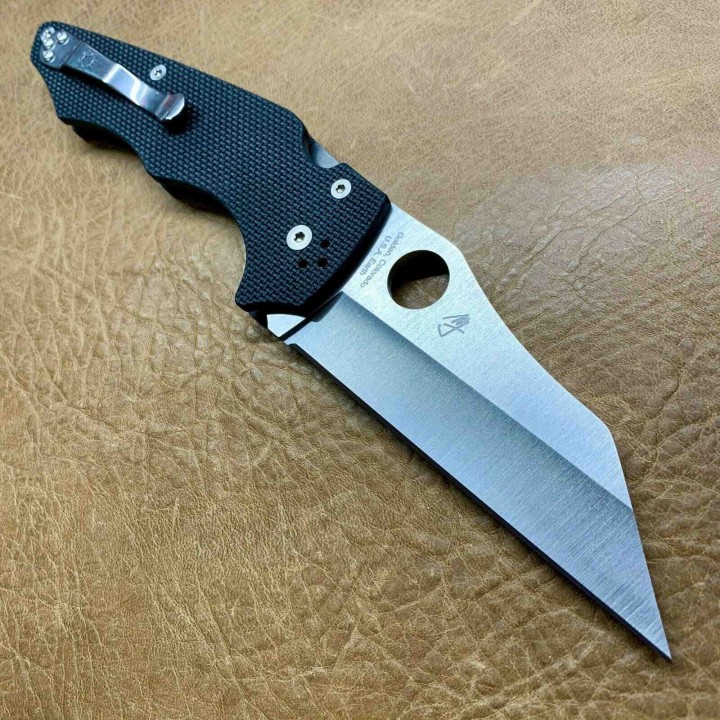 Couteau Spyderco YoJumbo Lame Acier S30V Manche G10 Compression Lock Clip Made USA SC253GP - Livraison Gratuite