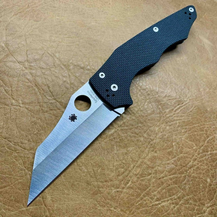 Couteau Spyderco YoJumbo Lame Acier S30V Manche G10 Compression Lock Clip Made USA SC253GP - Livraison Gratuite