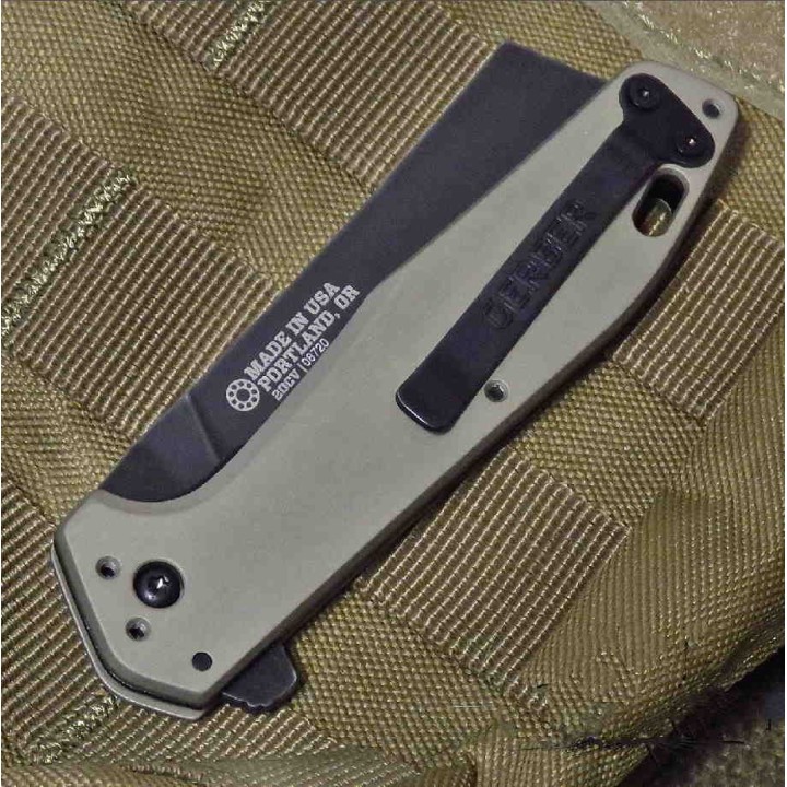 Couteau Gerber Fastball Bronze Lame Acier CPM-20CV Manche Aluminium Linerlock Made USA G1836 - Livraison Gratuite