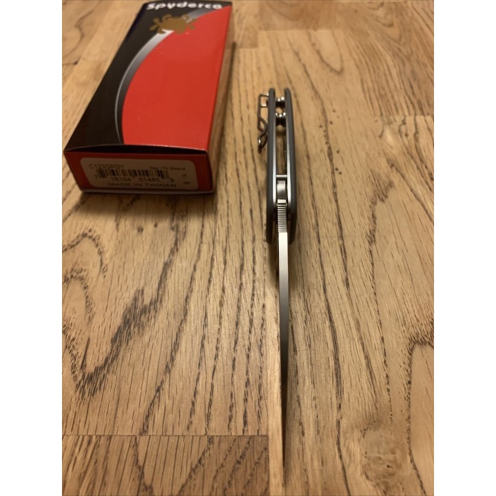 Couteau Spyderco Sage 1 Maxamet Manche Gray G10 Linerlock Clip SC123GPGY - Livraison Gratuite