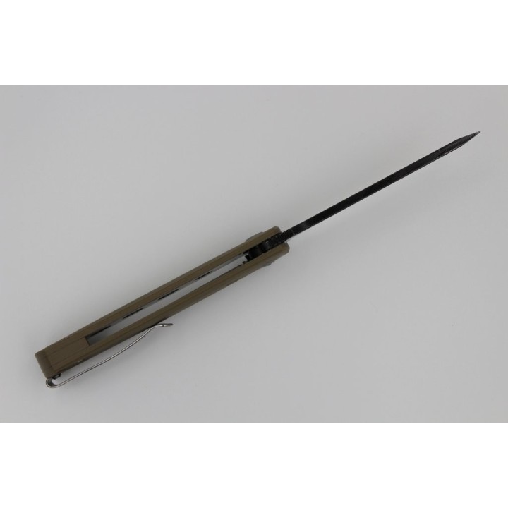 Couteau Bestech Knives Tanto Kendo Lame Acier D2 Manche Tan G-10 Linerlock BTKG06C2 - Livraison Gratuite