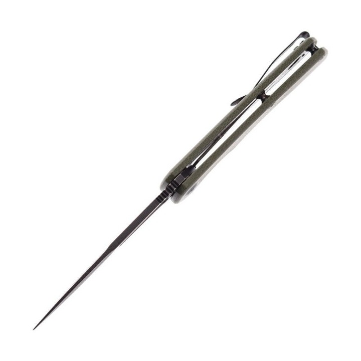 Couteau Kansept Knives Kyro Green Lame Acier D2 Manche Micarta Linerlock Clip KT1001A4 - Livraison Gratuite