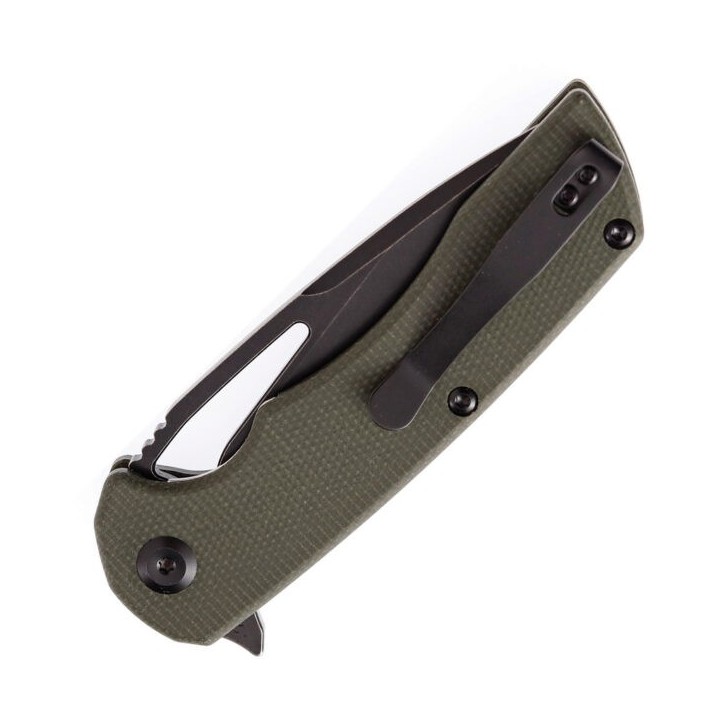 Couteau Kansept Knives Kyro Green Lame Acier D2 Manche Micarta Linerlock Clip KT1001A4 - Livraison Gratuite