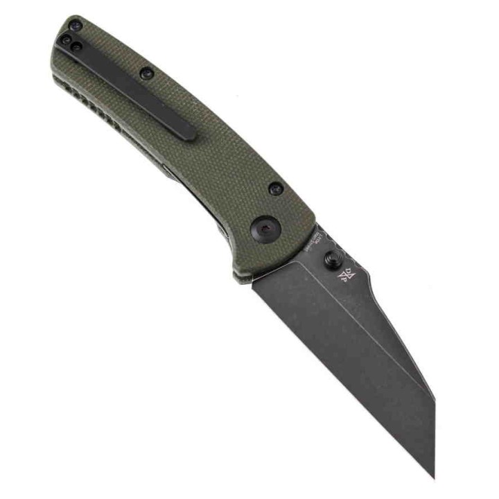 Couteau Kansept Knives Main Street Green Lame Acier 154CM Manche Micarta Clip KT1015A2 - Livraison Gratuite