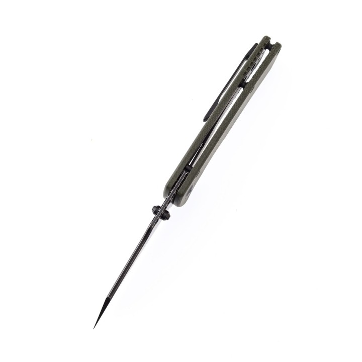 Couteau Kansept Knives Main Street Green Lame Acier 154CM Manche Micarta Clip KT1015A2 - Livraison Gratuite