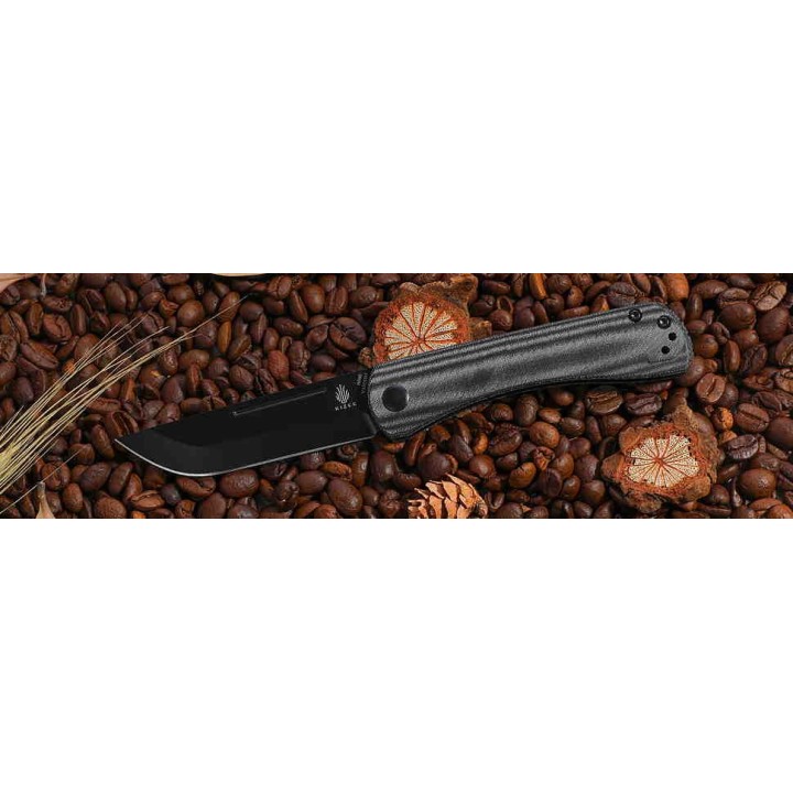 Couteau Kizer Pinch Non-Locking Lame Acier N690 Manche Black Micarta Clip KIV3009N4 - Livraison Gratuite