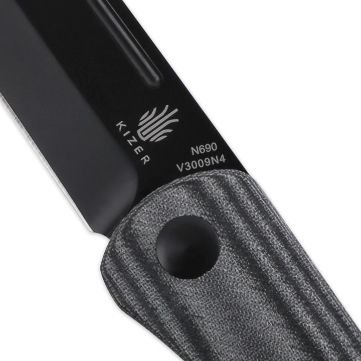 Couteau Kizer Pinch Non-Locking Lame Acier N690 Manche Black Micarta Clip KIV3009N4 - Livraison Gratuite