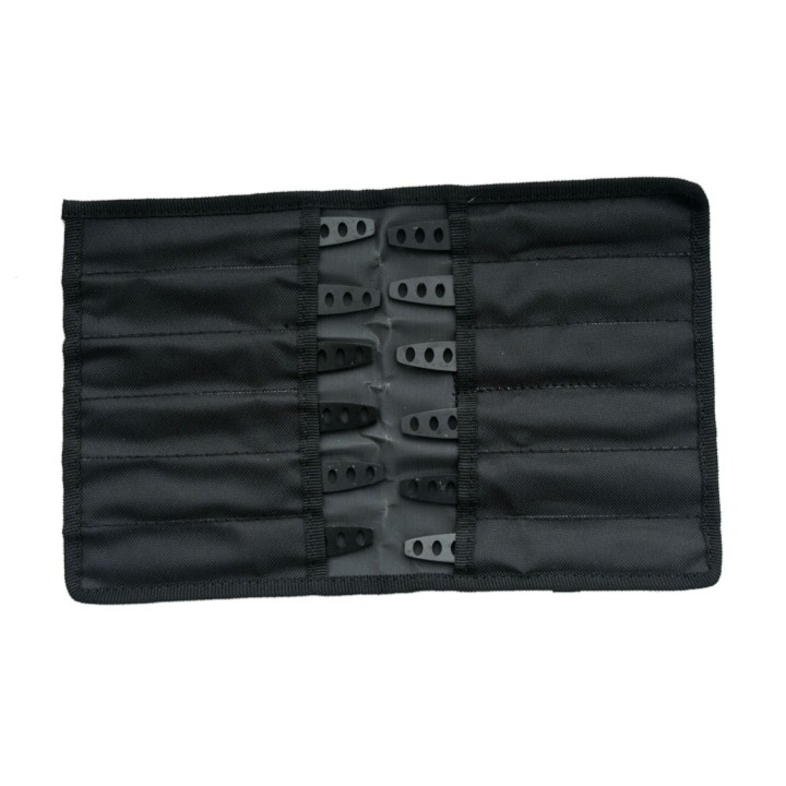 Lot de 12 Couteaux de Lancer Acier Inox Professionnels du Cirque Etui Nylon CN210939 - Livraison Gratuite