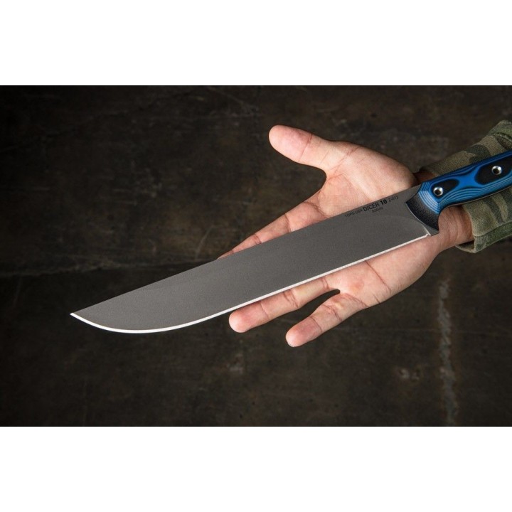Couteau Tops Knives Dicer 10 Slicer Lame CPM S35VN Manche Blue/Black G10 Etui Kydex Made USA TPDCR1001 - Livraison Gratuite