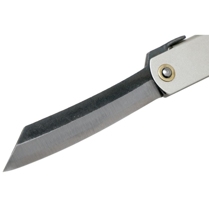 HIGOC10B Couteau Higonokami N 10 Folder Blue Paper Manche Métal Gray Japan - Livraison Gratuite