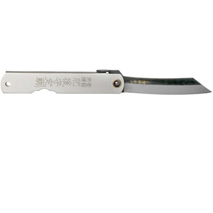 HIGOC10B Couteau Higonokami N 10 Folder Blue Paper Manche Métal Gray Japan - Livraison Gratuite