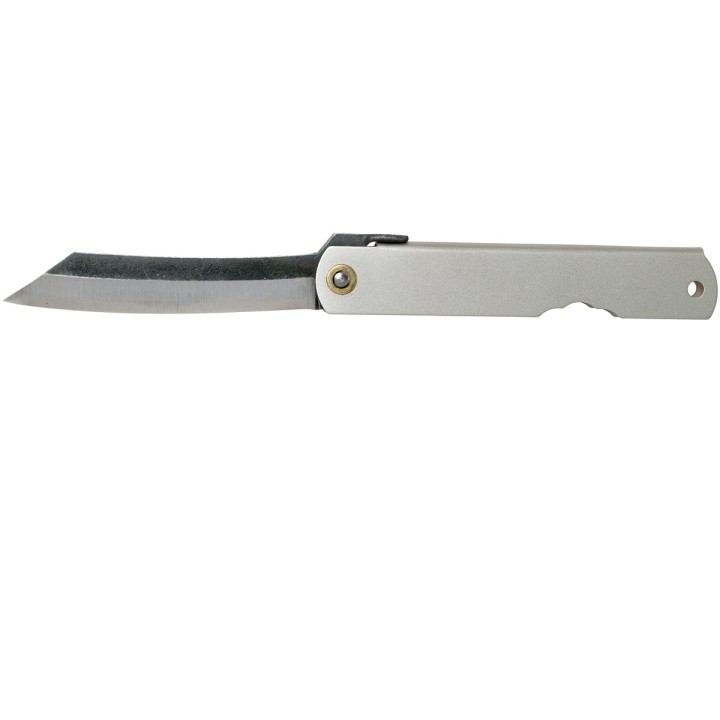 HIGOC10B Couteau Higonokami N 10 Folder Blue Paper Manche Métal Gray Japan - Livraison Gratuite