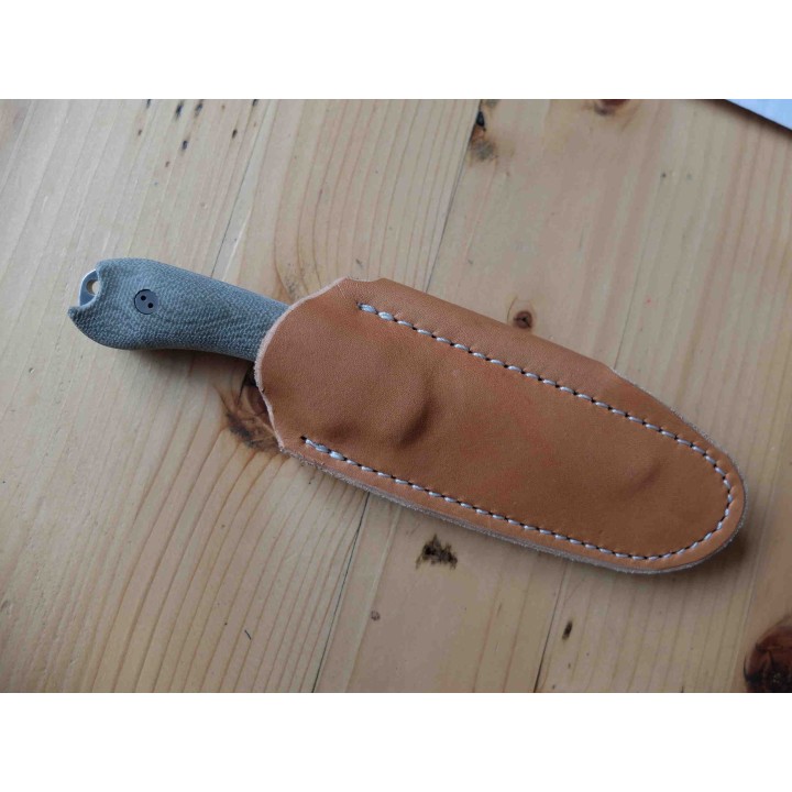 Couteau Bradford Knives Guardian 3 Nimbus Lame Acier N690 Manche Micarta Etui Cuir Made In USA BRAD3SF102N - Livraison Gratuite