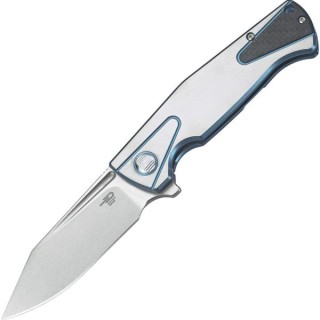 BTKT1901D Couteau Bestech Knives HORUS Blue/Silver Titanium Handle S35VN Blade - Livraison Gratuite
