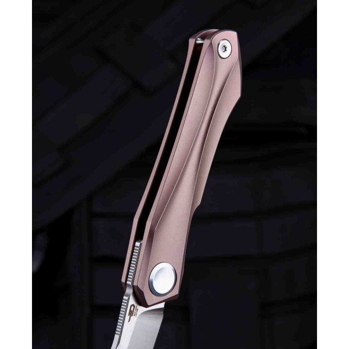 BTKT2004C Couteau Bestech Knives Ivy Pink 6AL4V Titanium Handles S35VN Blade Framelock Clip - Livraison Gratuite