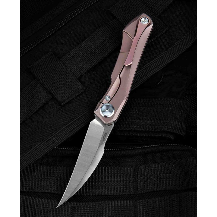 BTKT2004C Couteau Bestech Knives Ivy Pink 6AL4V Titanium Handles S35VN Blade Framelock Clip - Livraison Gratuite