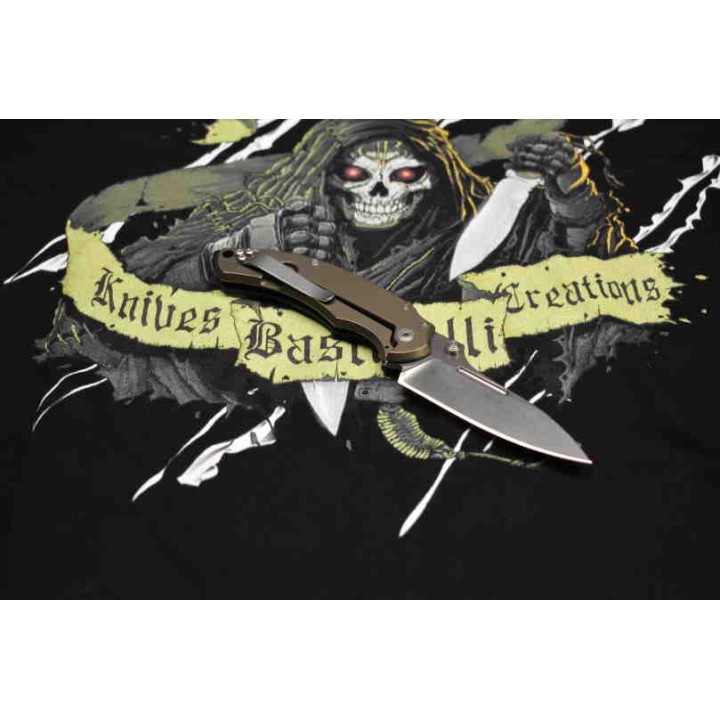 BASBBR2IKBS Bastinelli Creations BBR2 Folder D2 Blade G10/Titanium Handle IKBS - Livraison Gratuite