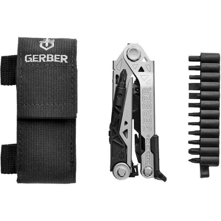 Pince Tenaille Gerber Center-Drive Multi-Tool Black Berry 12 Embouts Etui Noir Made USA G1198 - Livraison Gratuite