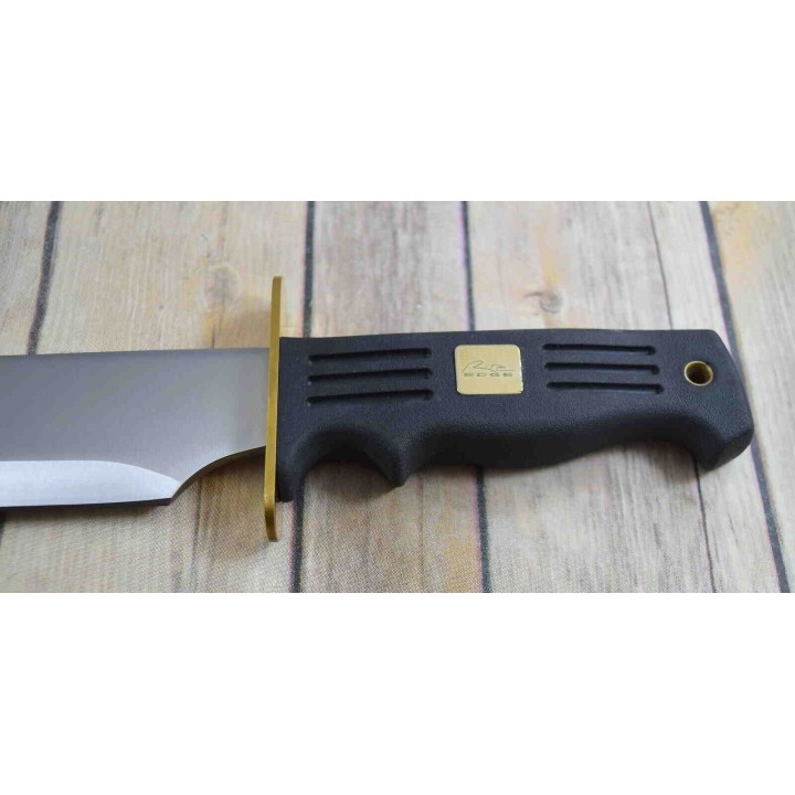 Couteau Machette Big Bad Bowie Lame Acier Inox Manche Caoutchouc Etui Nylon CN211492 - Livraison Gratuite