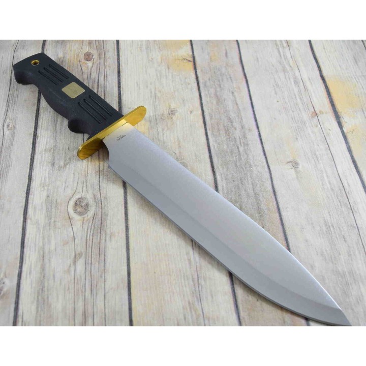 Couteau Machette Big Bad Bowie Lame Acier Inox Manche Caoutchouc Etui Nylon CN211492 - Livraison Gratuite