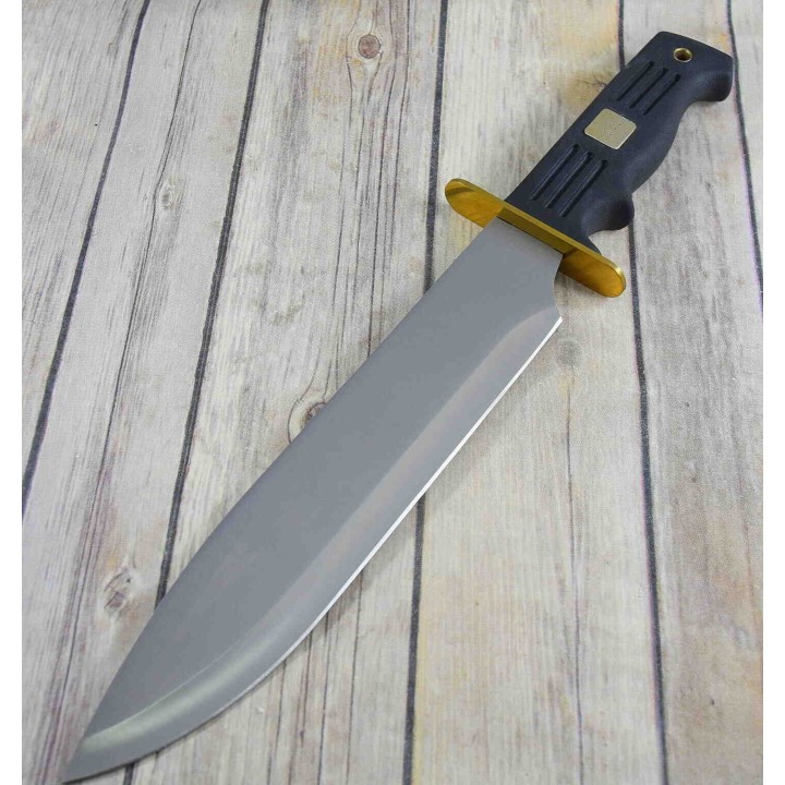 Couteau Machette Big Bad Bowie Lame Acier Inox Manche Caoutchouc Etui Nylon CN211492 - Livraison Gratuite