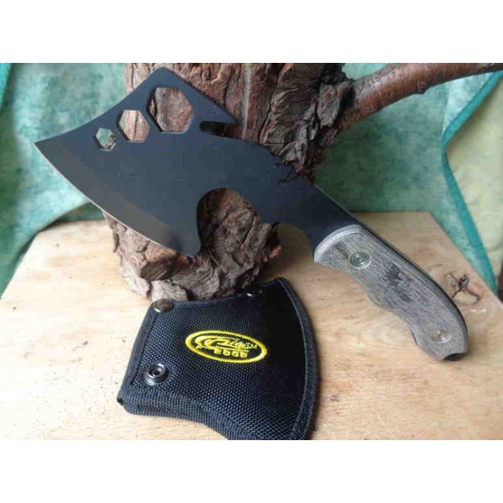 Hachette Hache Tomahawk Lame Acier Inox Manche Bois Etui Nylon CN211395 - Livraison Gratuite