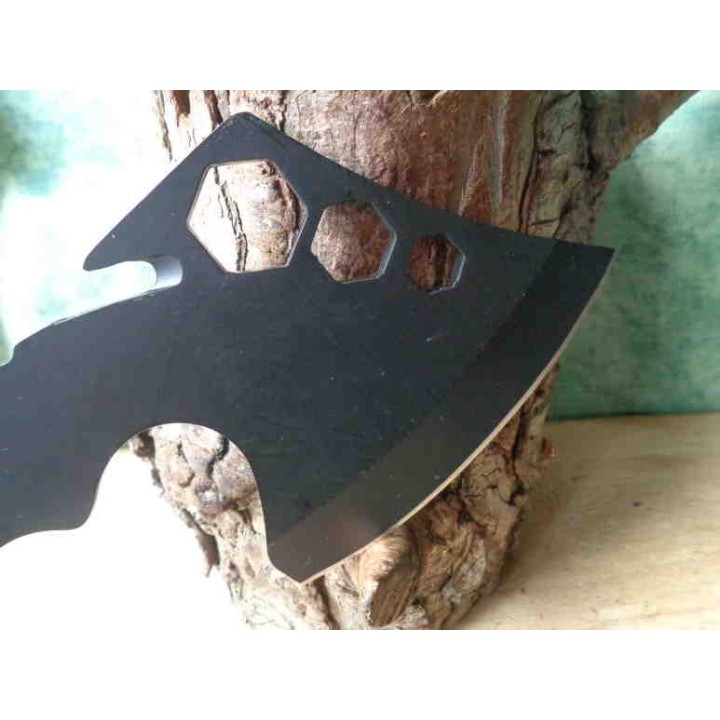 Hachette Hache Tomahawk Lame Acier Inox Manche Bois Etui Nylon CN211395 - Livraison Gratuite