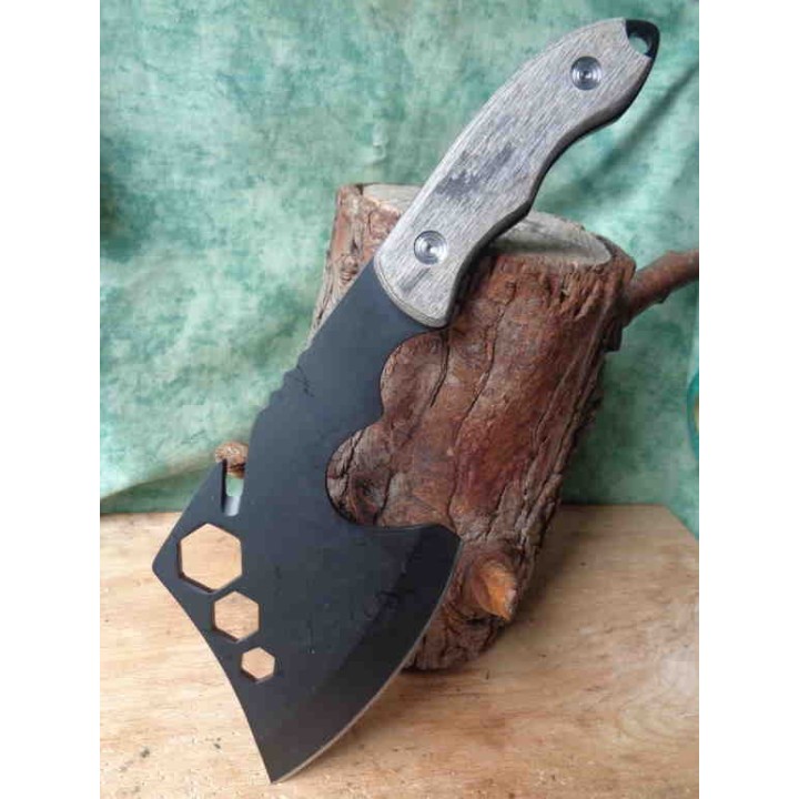 Hachette Hache Tomahawk Lame Acier Inox Manche Bois Etui Nylon CN211395 - Livraison Gratuite