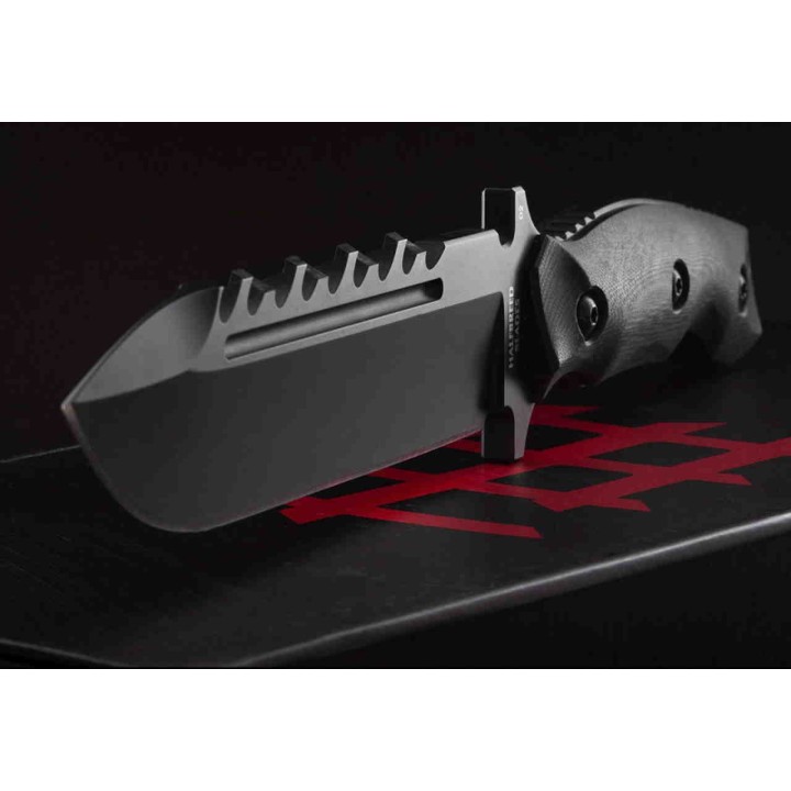 Couteau Halfbreed Blades Large Survival Lame Acier K110 Manche G10 Etui Kydex HBBLSK01 - Livraison Gratuite