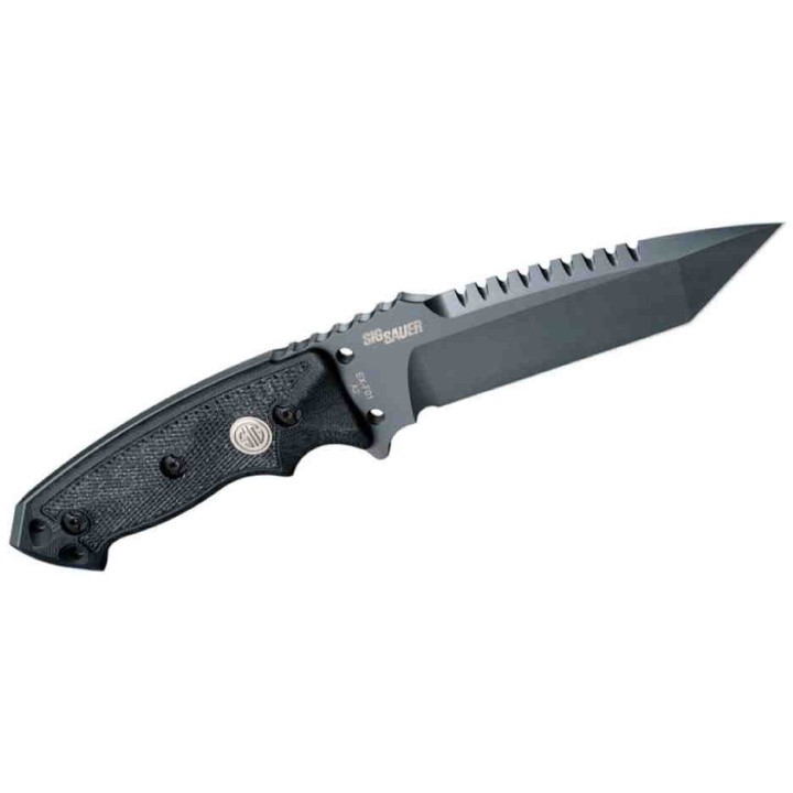Couteau Tactical SIG Sauer Hogue EX-F01 Tanto Lame Acier A2 Manche G-10 Etui Nylon SIG37122 - Livraison Gratuite