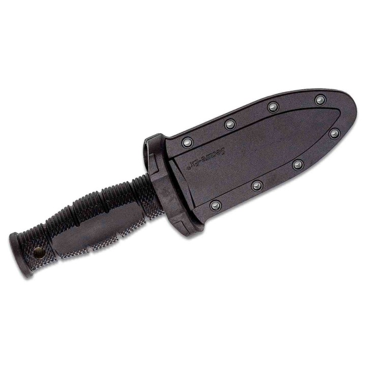 Couteau Cold Steel Mini Leatherneck Double Edge Lame Acier 8Cr13MoV Manche Kray-Ex Etui Secure-Ex CS39LSAC - Livraison Gratuite