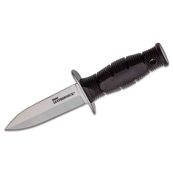 Couteau Cold Steel Mini Leatherneck Double Edge Lame Acier 8Cr13MoV Manche Kray-Ex Etui Secure-Ex CS39LSAC - Livraison Gratuite