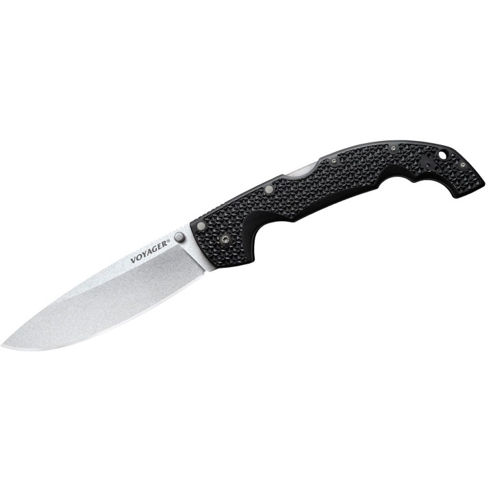 Couteau Cold Steel XL Voyager Drop Point Lame Acier AUS-10 Manche Griv-Ex Clip CS29AXB - Livraison Gratuite