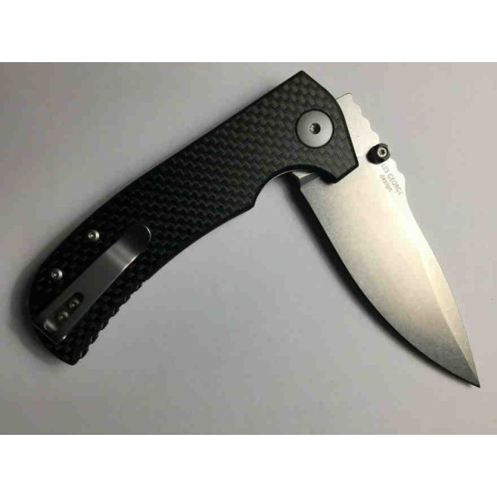 Couteau Spartan Blades Astor Lame Acier CTS-XHP Manche FCarbone/G10 Linerlock Clip SFBL8CF - Livraison Gratuite