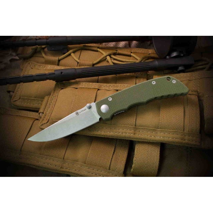 Couteau Spartan Blades Talos Lame Acier CTS-XHP Manche Green G10 Linerlock Clip SFBL7GR - Livraison Gratuite