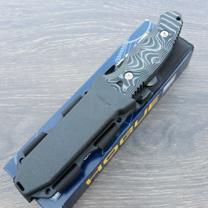 Couteau Hogue EX-F02 G-Mascus Lame Acier 154CM Manche G10 G-Mascus Etui Auto Retention Made USA HO35279 - Livraison Gratuite
