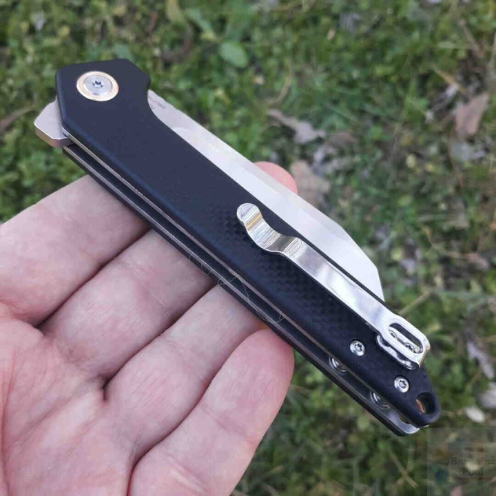 Couteau CJRB Rampart Black G10 Lame Acier D2 Stonewash Manche G10 Linerlock Clip J1907BKF - Livraison Gratuite