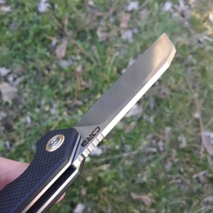 Couteau CJRB Rampart Black G10 Lame Acier D2 Stonewash Manche G10 Linerlock Clip J1907BKF - Livraison Gratuite