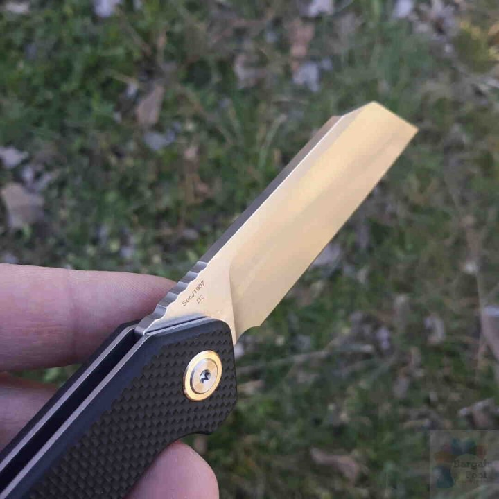 Couteau CJRB Rampart Black G10 Lame Acier D2 Stonewash Manche G10 Linerlock Clip J1907BKF - Livraison Gratuite