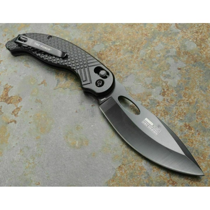 Couteau Tactical Urban Tac Force Rapid Lock Lame 3Cr13 Manche Aluminium Clip TF1037BK - Livraison Gratuite