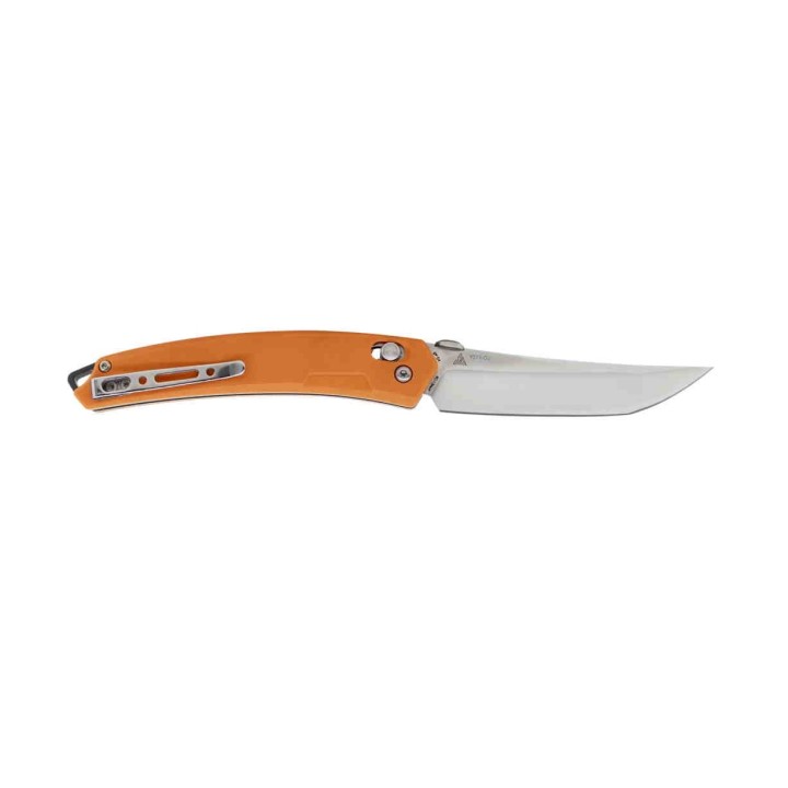 Couteau SRM Knives 9211 Ambi Lock Lame Tanto 8Cr13MoV Manche G10 Orange Clip SRM9211GJ - Livraison Gratuite