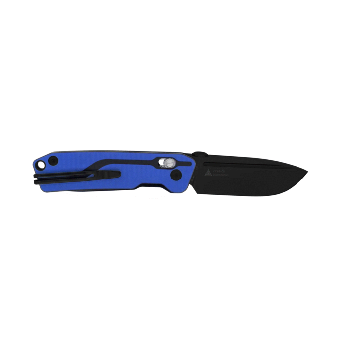 Couteau SRM Knives 7228 Ambi Lock Lame D2 Manche Blue G10 Clip SRM7228L - Livraison Gratuite