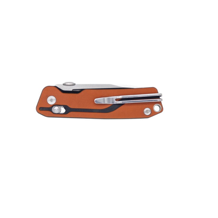 Couteau SRM Knives 7228 Ambi Lock Lame D2 Manche Orange G10 Clip SRM7228J - Livraison Gratuite