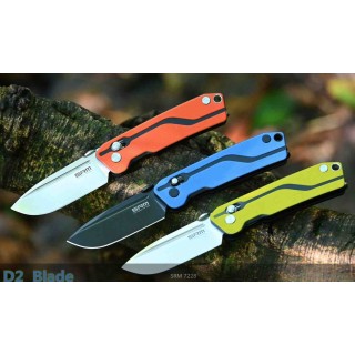 Couteau SRM Knives 7228 Ambi Lock Lame D2 Manche Orange G10 Clip SRM7228J - Livraison Gratuite